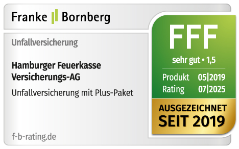 Siegel Private Unfallversicherung mit Plus-Paket von Franke & Bornberg