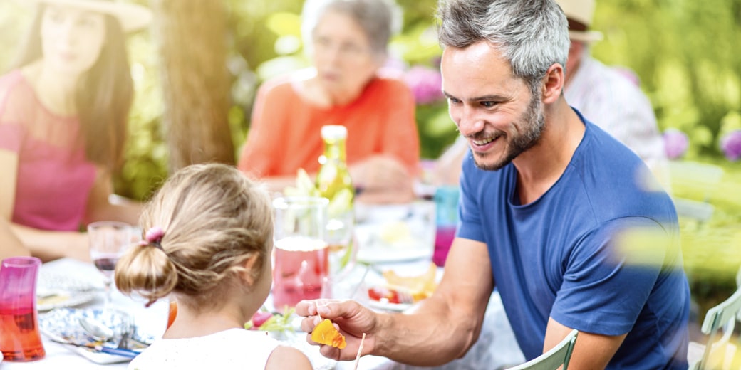 Familienfeier im Garten