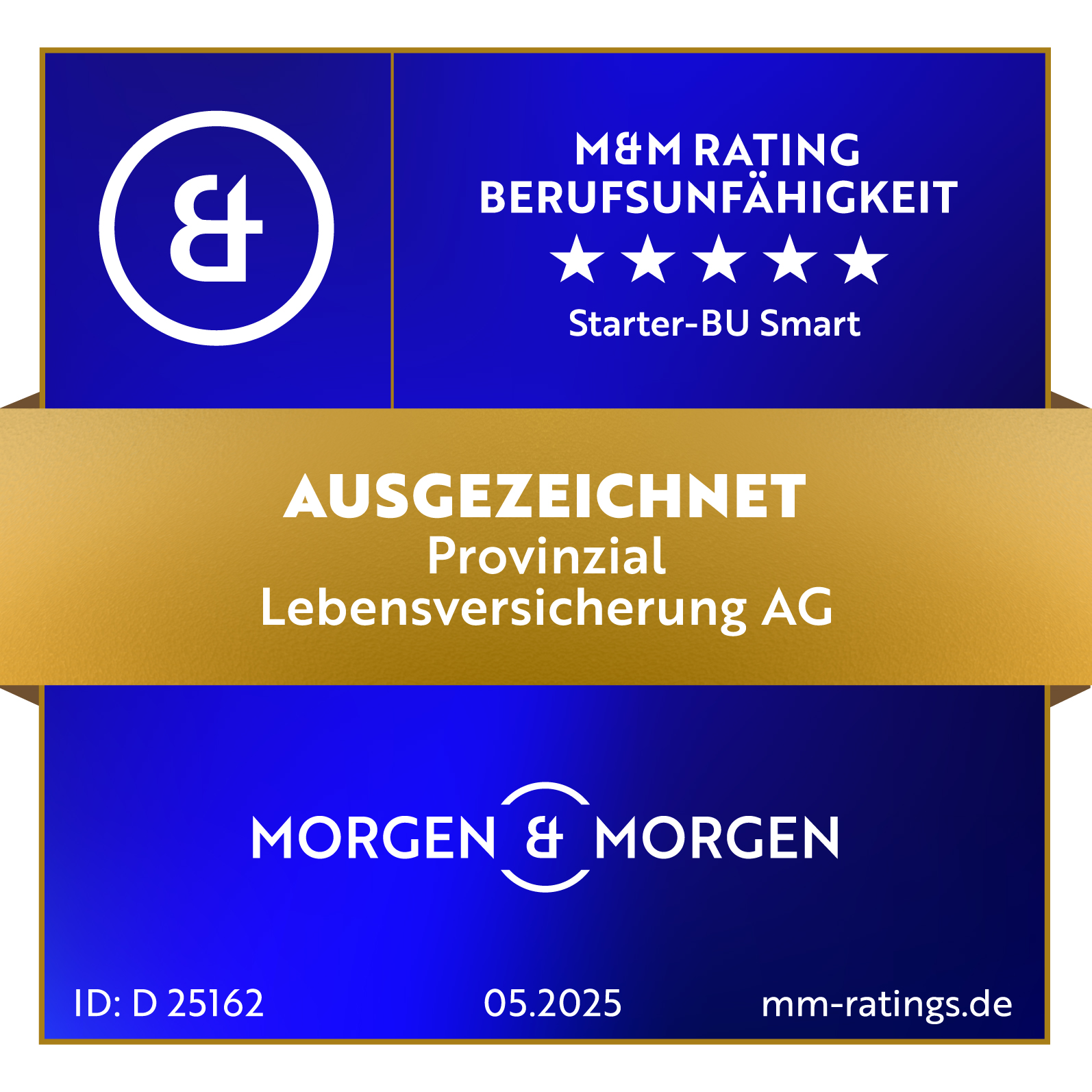 Morgen & Morgen Siegel mit der Note "ausgezeichnet" für die Starter-BU Smart